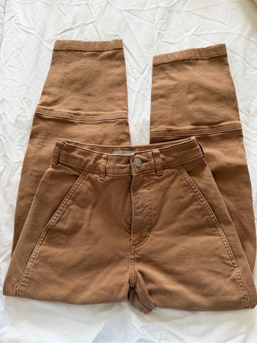 Everlane Brown Organic Cotton Pants - Classic High-Rise